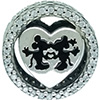 (RETIRED) DANISH Disney Mickey and Minnie Love Charm (RETIRED) DANISH Disney Mickey and Minnie Love Charm