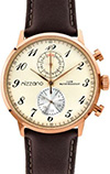 Mizzano Mens 30m Rose Multifunction Watch Brown Strap Mizzano Mens 30m Rose Multifunction Watch Brown Strap