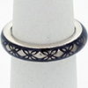 (RETIRED) DANISH Grey Enamel Engraved Ring