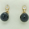 (RETIRED) DANISH 14ct Gold Timeless Hanging Earrings Black (RETIRED) DANISH 14ct Gold Timeless Hanging Earrings Black