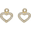 (RETIRED) 14ct Gold Compose Heart Earrings with Diamond