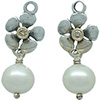 (RETIRED) DANISH Silver and Gold Compose Earring Diamond Pearl