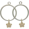 (RETIRED) DANISH Silver and Gold Compose Earrings Diamonds