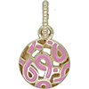 (RETIRED) 14ct Gold Compose Pendant Filigree Pink Enamel (RETIRED) 14ct Gold Compose Pendant Filigree Pink Enamel