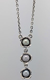 (RETIRED) DANISH Silver Necklace Grey Pearls (RETIRED) DANISH Silver Necklace Grey Pearls