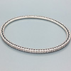 (RETIRED) DANISH Silver Oval Eternity Bangle with Hearts and CZ