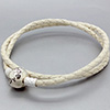 DANISH Ivory White Double Woven Leather Bracelet