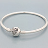 (LIMITED EDITION) DANISH Silver Bangle with CZ Snowflake Clasp