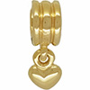 (RETIRED) DANISH 14ct Gold Bead Banded with hanging Heart