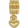 (RETIRED) DANISH 14ct Gold Bead Banded with hanging Heart (RETIRED) DANISH 14ct Gold Bead Banded with hanging Heart