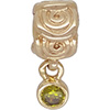 (RETIRED) DANISH 14ct Gold Bead Circles with Green CZ (RETIRED) DANISH 14ct Gold Bead Circles with Green CZ