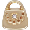 (RETIRED) DANISH 14ct Gold Bead Handbag with diamond (RETIRED) DANISH 14ct Gold Bead Handbag with diamond