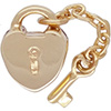 (RETIRED) DANISH 14ct Gold Bead Padlock and Key (RETIRED) DANISH 14ct Gold Bead Padlock and Key