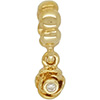 (RETIRED) DANISH 14ct Gold Bead with hanging Diamond (RETIRED) DANISH 14ct Gold Bead with hanging Diamond