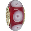 (RETIRED) Murano Glass Mystic Bead with 14ct Gold - Red