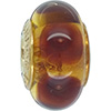 (RETIRED) Murano Glass Mystic Bead with 14ct Gold - Brown