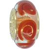 (RETIRED) Murano Glass Bead with 14ct Gold with Red Swirls (RETIRED) Murano Glass Bead with 14ct Gold with Red Swirls