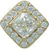DANISH 14ct Gold Geometric Radiance Charm DANISH 14ct Gold Geometric Radiance Charm