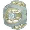 (RETIRED) DANISH Plain with Gold Flowers and CZ (RETIRED) DANISH Plain with Gold Flowers and CZ