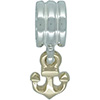 (RETIRED) DANISH Silver and 14ct Gold Hanging Anchor