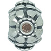 (RETIRED) DANISH Gem Bead Flower with Brown CZ (RETIRED) DANISH Gem Bead Flower with Brown CZ