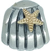 (RETIRED) DANISH Silver Seashell with Gold Starfish (RETIRED) DANISH Silver Seashell with Gold Starfish