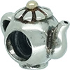 (RETIRED) DANISH Silver and 14ct Gold Teapot