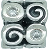 (RETIRED) DANISH Swirls and CZ Charm (RETIRED) DANISH Swirls and CZ Charm