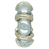 (RETIRED) DANISH Narrow Silver Spacer with Gold Outlines (RETIRED) DANISH Narrow Silver Spacer with Gold Outlines