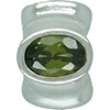 (RETIRED) DANISH Bead with Large Green CZ's (RETIRED) DANISH Bead with Large Green CZ's