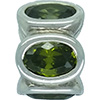 (RETIRED) DANISH Gem Bead with Large Green CZ Charm (RETIRED) DANISH Gem Bead with Large Green CZ Charm
