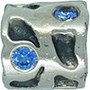 (RETIRED) DANISH Gem Bead with Blue CZ Charm (RETIRED) DANISH Gem Bead with Blue CZ Charm