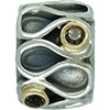 (RETIRED) DANISH Bead with Gold and Smokey Quartz (RETIRED) DANISH Bead with Gold and Smokey Quartz