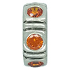 (RETIRED) DANISH Gem Bead with Orange Cubic Zirconia (RETIRED) DANISH Gem Bead with Orange Cubic Zirconia