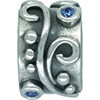 (RETIRED) DANISH Silver Clip with Blue Zirconia (RETIRED) DANISH Silver Clip with Blue Zirconia