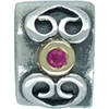 (RETIRED) DANISH Clip with 14ct Gold and Pink Sapphire