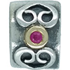 (RETIRED) DANISH Clip with 14ct Gold and Pink Sapphire (RETIRED) DANISH Clip with 14ct Gold and Pink Sapphire