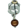 (RETIRED) DANISH Bead w 14ct Gold Brown CZ and drop Brown Pearl (RETIRED) DANISH Bead w 14ct Gold Brown CZ and drop Brown Pearl