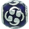 (RETIRED) DANISH Silver Bead with Purple Enamel (RETIRED) DANISH Silver Bead with Purple Enamel