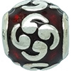 (RETIRED) DANISH Silver Bead with Orange Enamel (RETIRED) DANISH Silver Bead with Orange Enamel