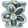 (RETIRED) DANISH Silver and 14ct Gold Bead Flowers Diamonds (RETIRED) DANISH Silver and 14ct Gold Bead Flowers Diamonds