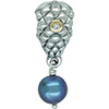 (RETIRED) DANISH Silver and 14ct Gold Diamond and Drop Pearl (RETIRED) DANISH Silver and 14ct Gold Diamond and Drop Pearl
