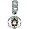 (RETIRED) DANISH Silver Bead Hanging Number 0 in Garnets (RETIRED) DANISH Silver Bead Hanging Number 0 in Garnets