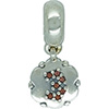 (RETIRED) DANISH Silver Bead Hanging Number 3 in Garnets (RETIRED) DANISH Silver Bead Hanging Number 3 in Garnets