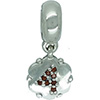 (RETIRED) DANISH Silver Bead Hanging Number 4 in Garnets (RETIRED) DANISH Silver Bead Hanging Number 4 in Garnets