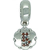 (RETIRED) DANISH Silver Bead Hanging Number 5 in Garnets (RETIRED) DANISH Silver Bead Hanging Number 5 in Garnets