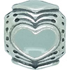 (RETIRED) DANISH Silver Bead Hearts Light Grey Enamel (RETIRED) DANISH Silver Bead Hearts Light Grey Enamel
