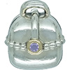 (RETIRED) DANISH Silver and 14ct Gold Clip Amethyst CZ (RETIRED) DANISH Silver and 14ct Gold Clip Amethyst CZ