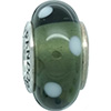 (RETIRED) Murano Glass Bead White Dots on Black (RETIRED) Murano Glass Bead White Dots on Black