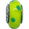 (RETIRED) Murano Glass Bead Light Green with Green Dots (RETIRED) Murano Glass Bead Light Green with Green Dots